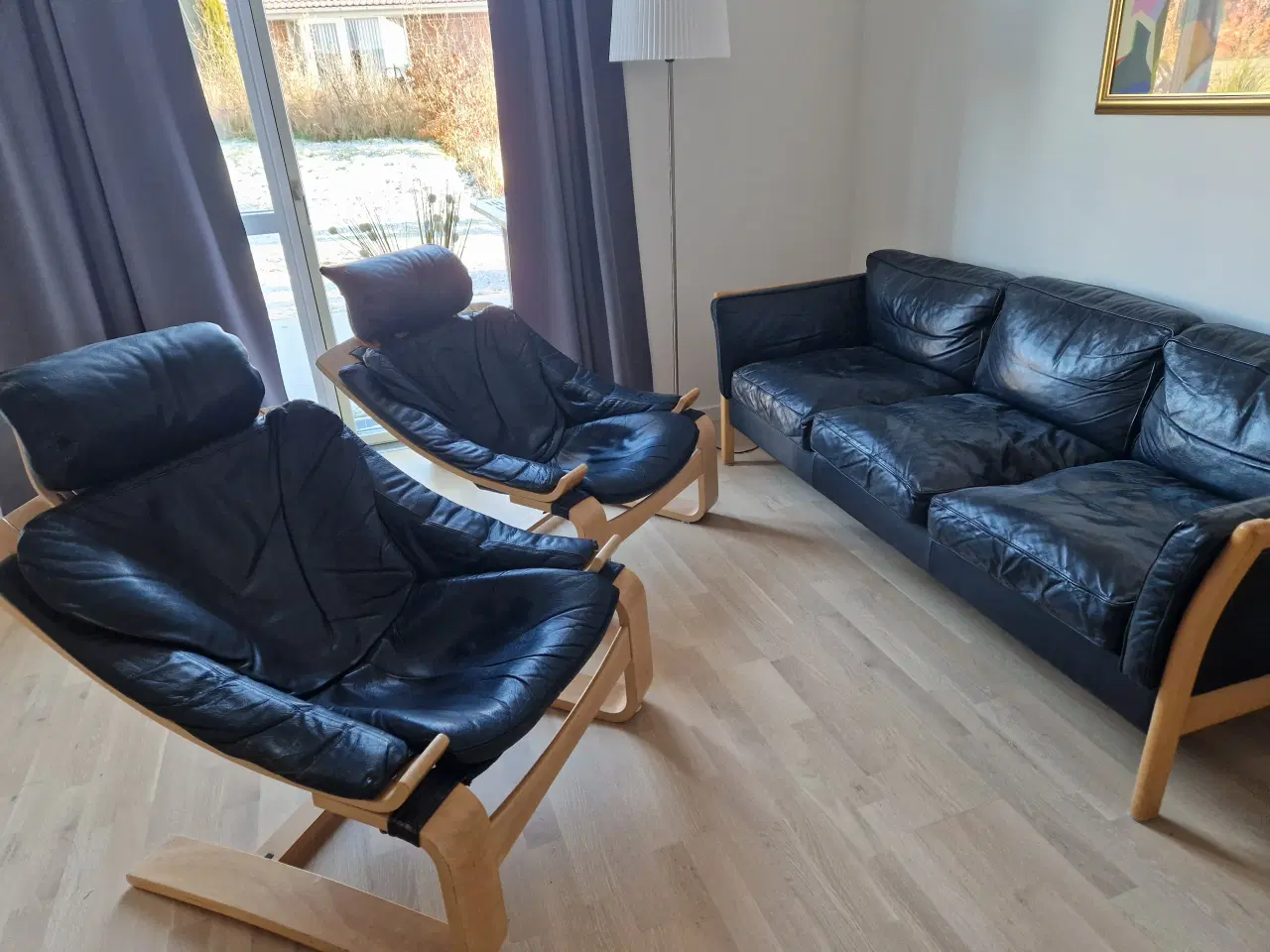 Billede 1 - Læderstole + Sofa