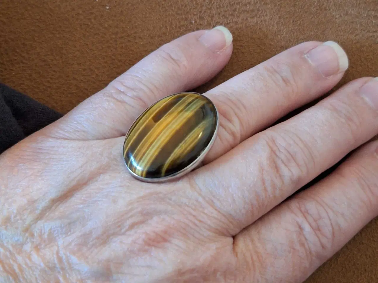 Billede 3 - Sølvring med tigerøje 