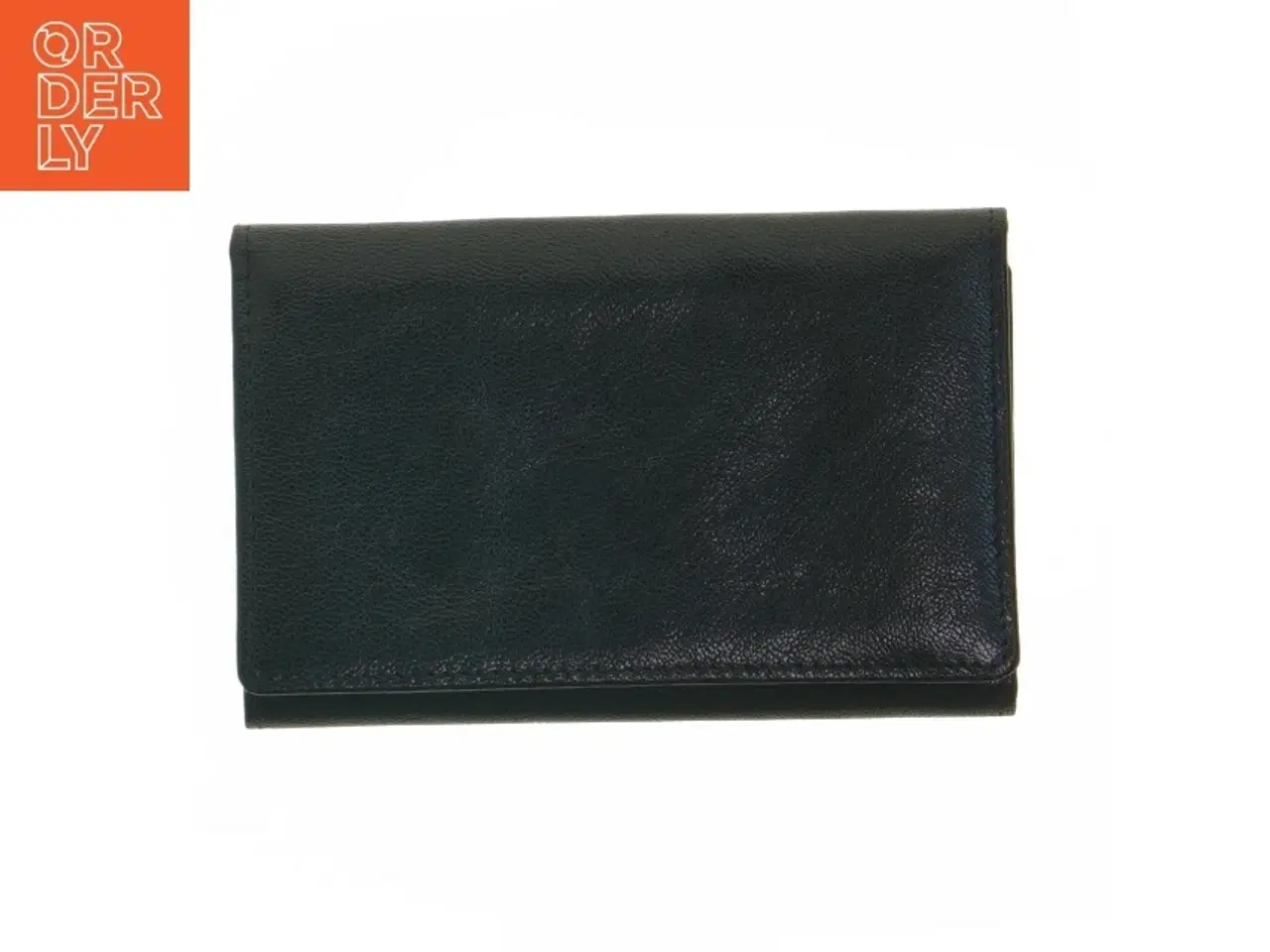 Billede 1 - Sort læderpung (str. 14,5x9,5 cm)