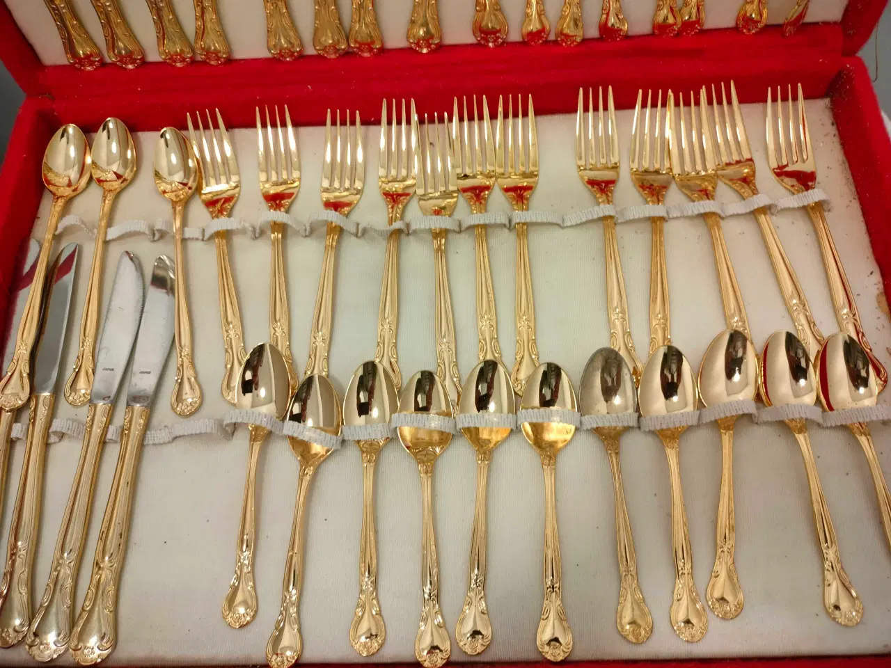 Billede 3 - Gold-plated dining set, 21 karat gold