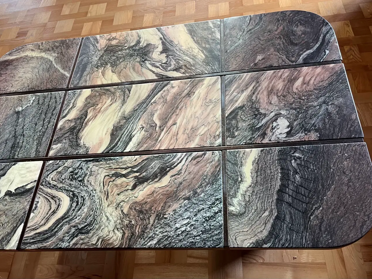 Billede 2 - Sofabord med træben og marmorplade