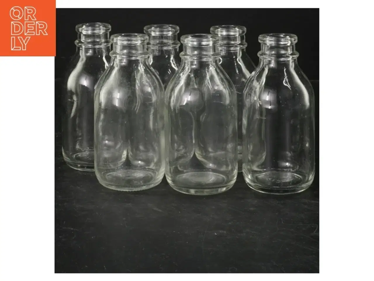 Billede 1 - Sæt med 6 små glasflasker (str. 6 styk. 11 cm)
