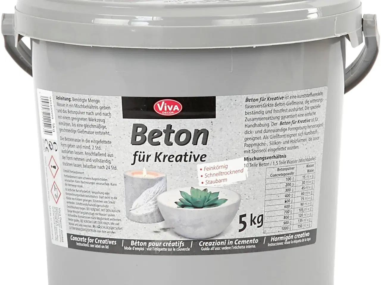 Billede 1 - Hobbybeton, grå, 5000g/ 1 pk.