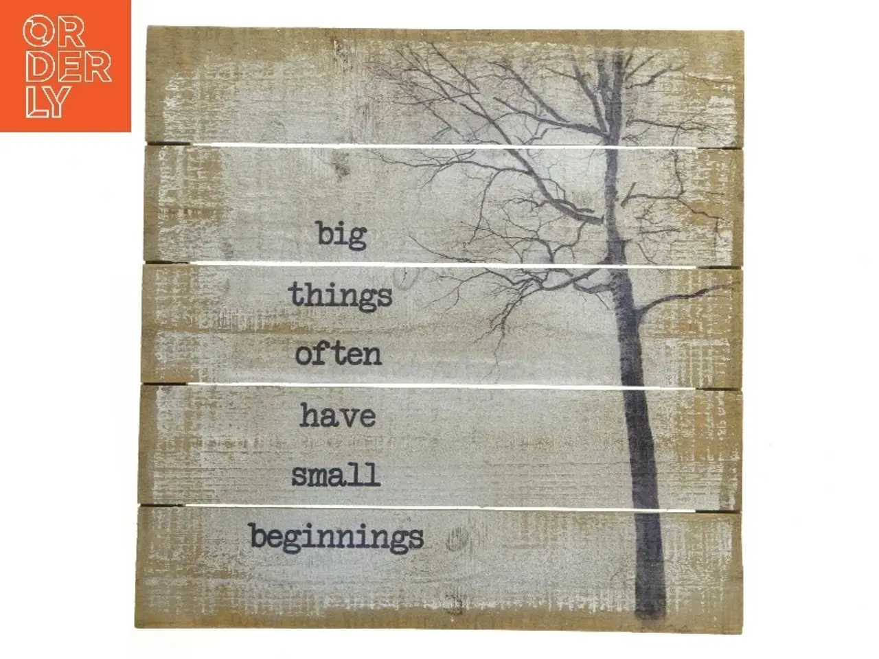 Billede 1 - Vægdekoration med citat fra Lafinesse (str. 39x39 cm)