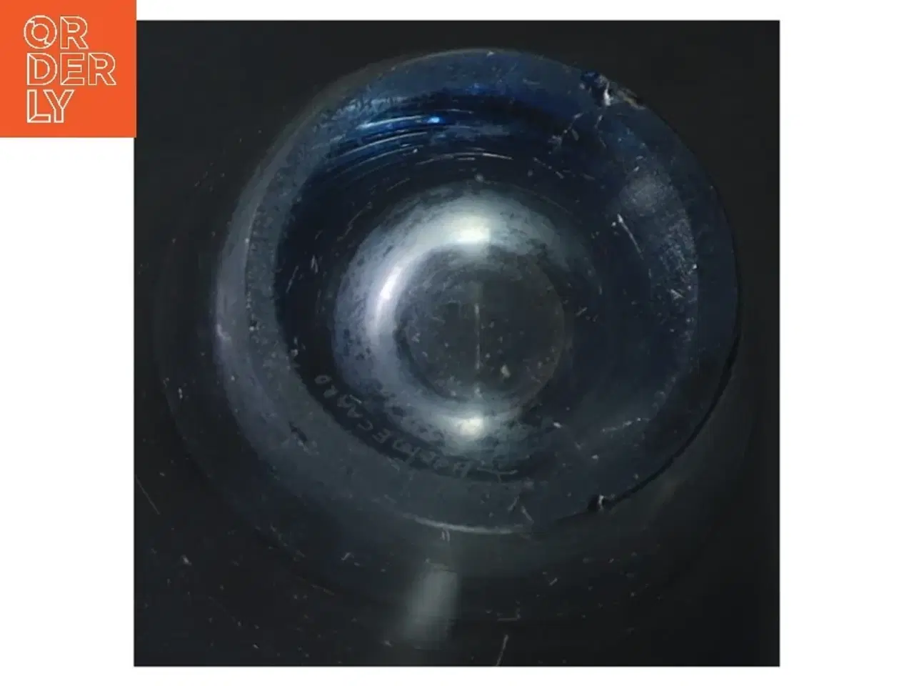 Billede 3 - Smuk Holmegaard Akva Thule vase - 19 cm (str. Ø 11 cm længde 19 cm)