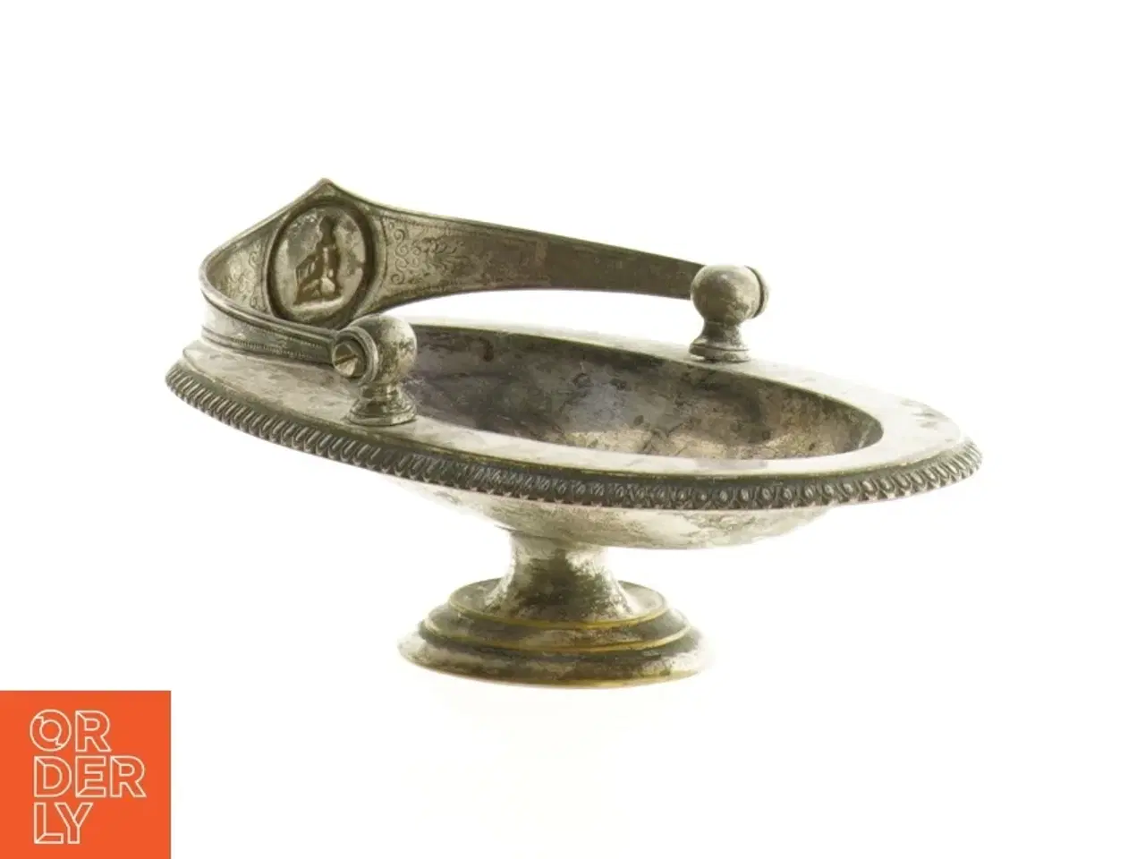 Billede 1 - Antik sølvfarvet figur (str. 19 x 11 x 7 cm)