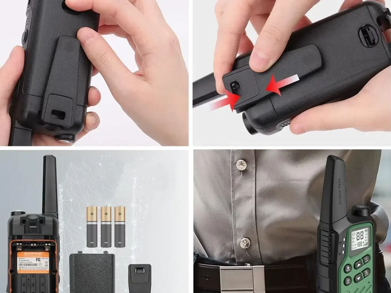 Billede 9 - Walkie talkie BAOFENG BF-T25E – grøn, sæt med 2