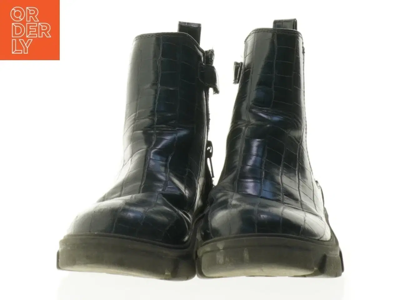 Billede 6 - Sorte krokodilleprægede støvler (str. 32)