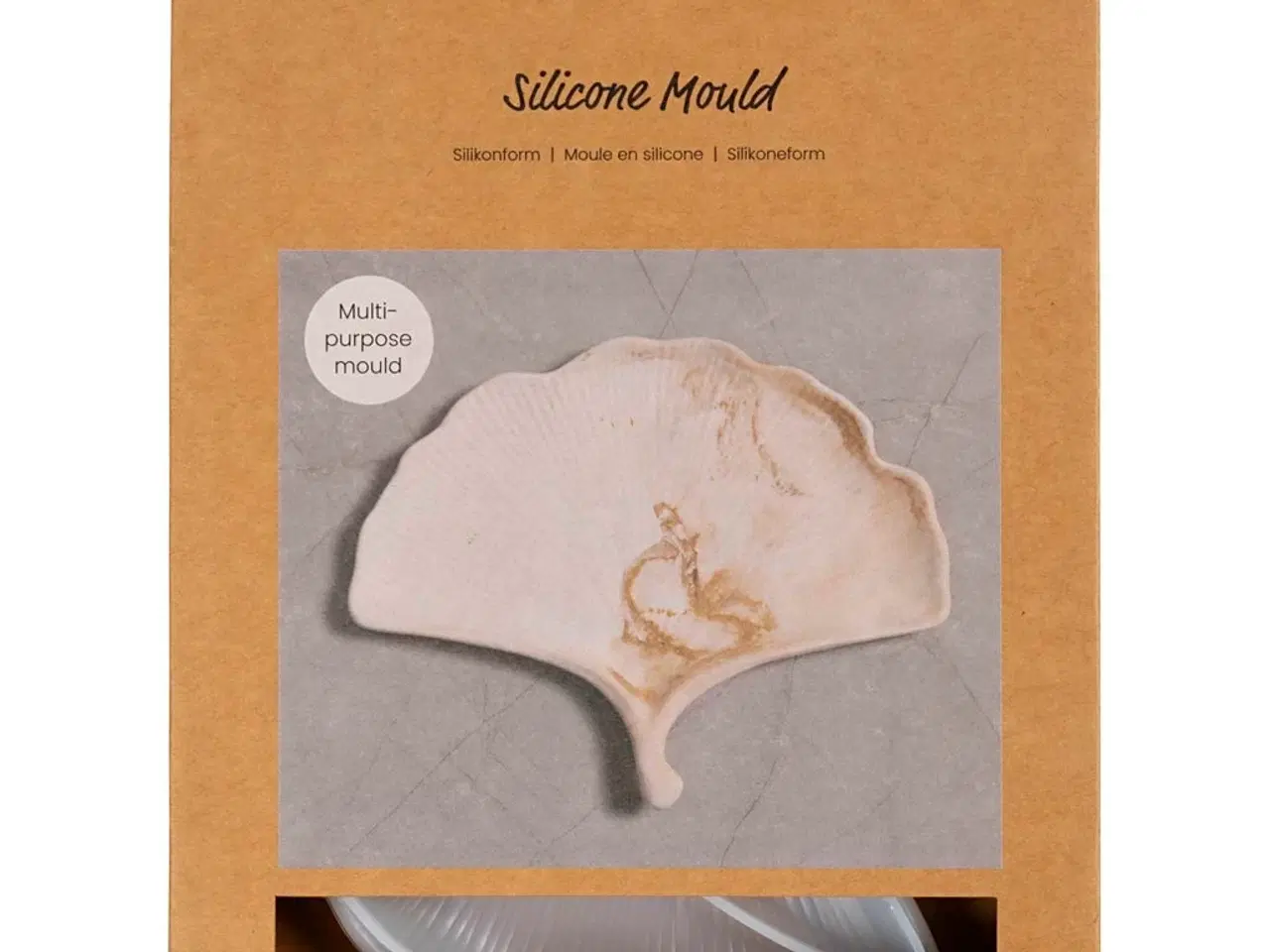 Billede 1 - Silikoneform, Gingko blad, H: 1,5 cm, L: 18,5 cm, B: 14,8 cm, 1 stk.