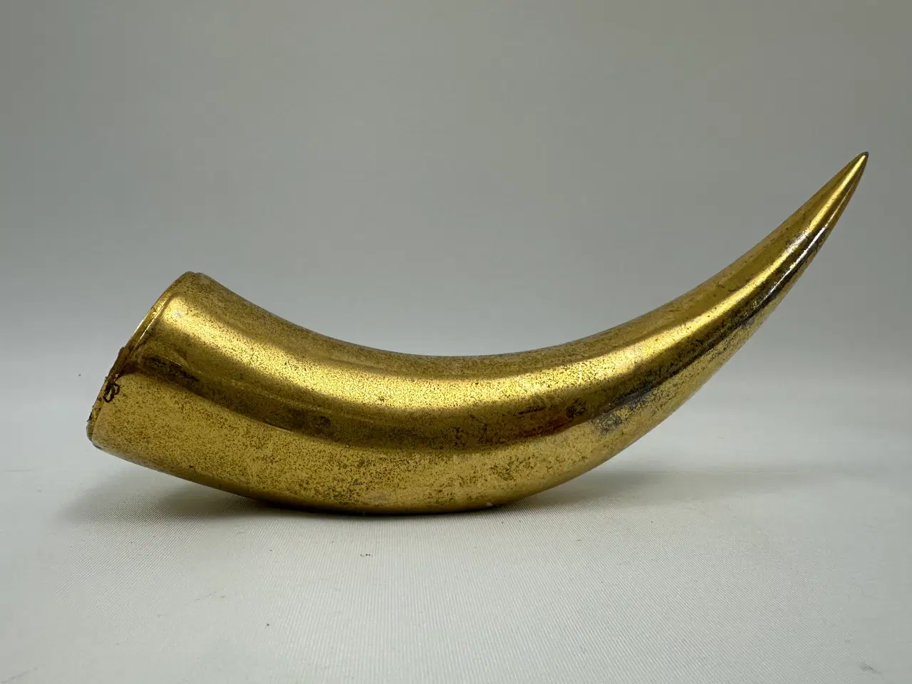 Billede 2 - Metal horn -  messing farvet 