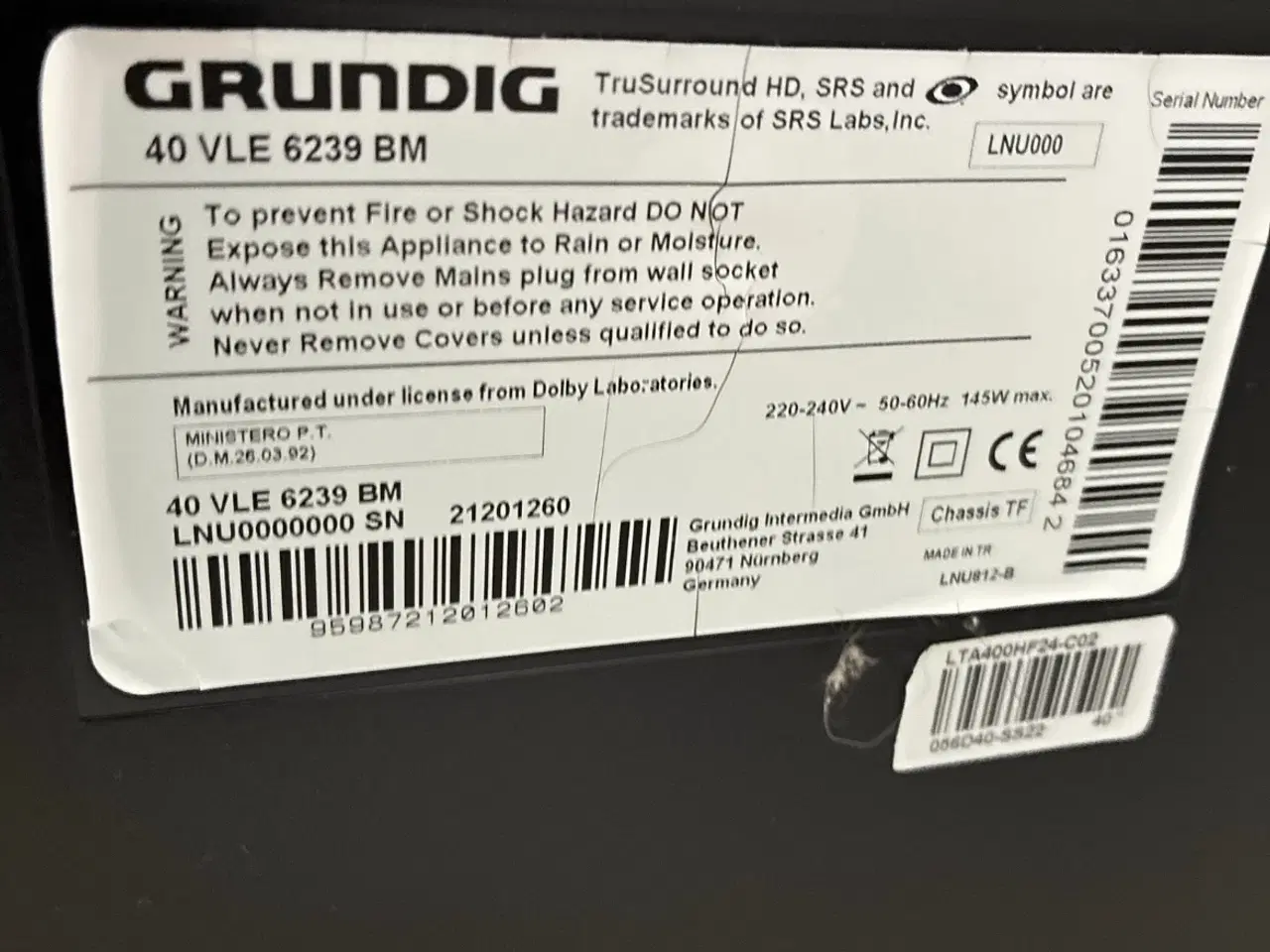 Billede 2 - 40” TV mærke GRUNDIG