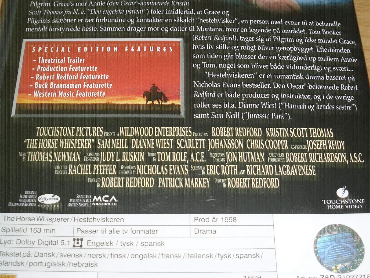 Billede 3 - HESTE HVISKEREN.1998. Dvd.