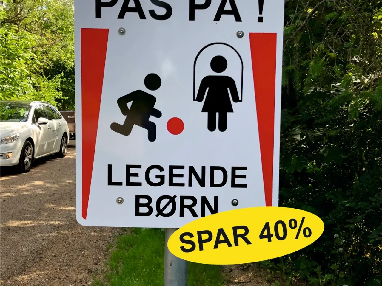 Billede 2 - Skilte "Pas På - Legende børn" SPAR 40 %  i alu.