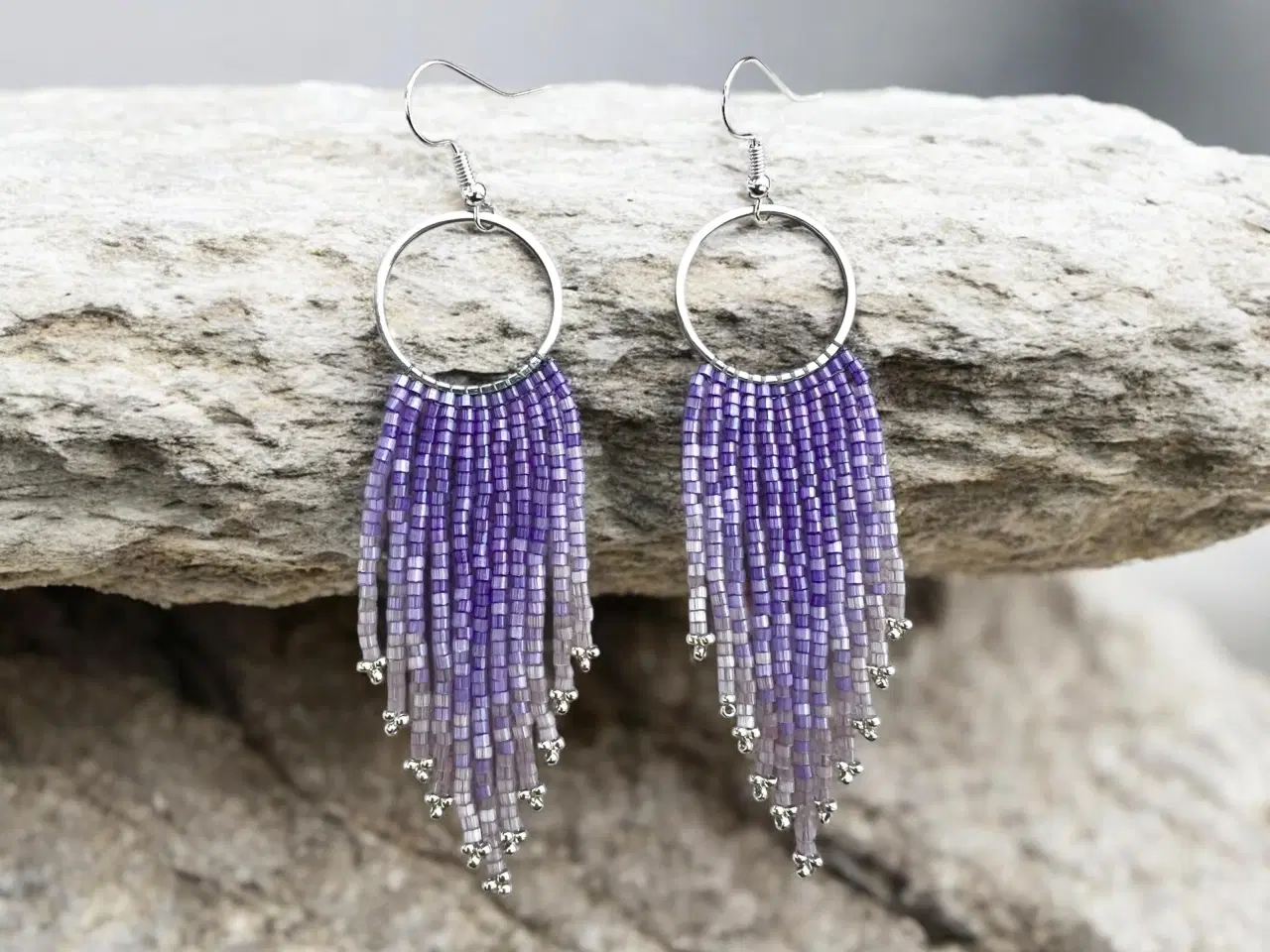 Billede 1 - Grønlandske perle øreringe