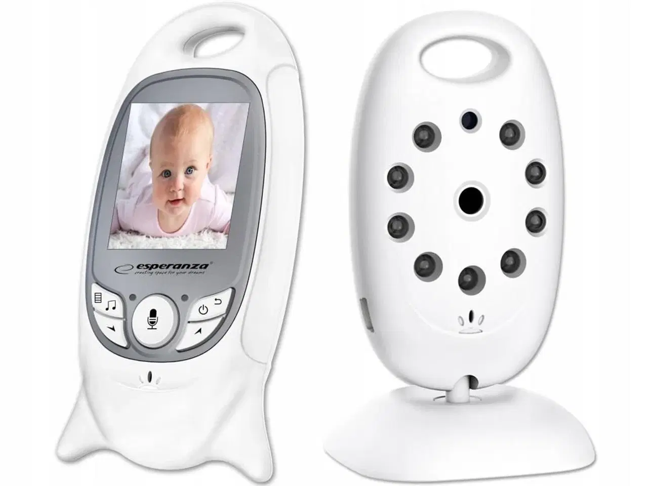 Billede 4 - Babyalarm med video – Esperanza EHM001, 260 m, hvid