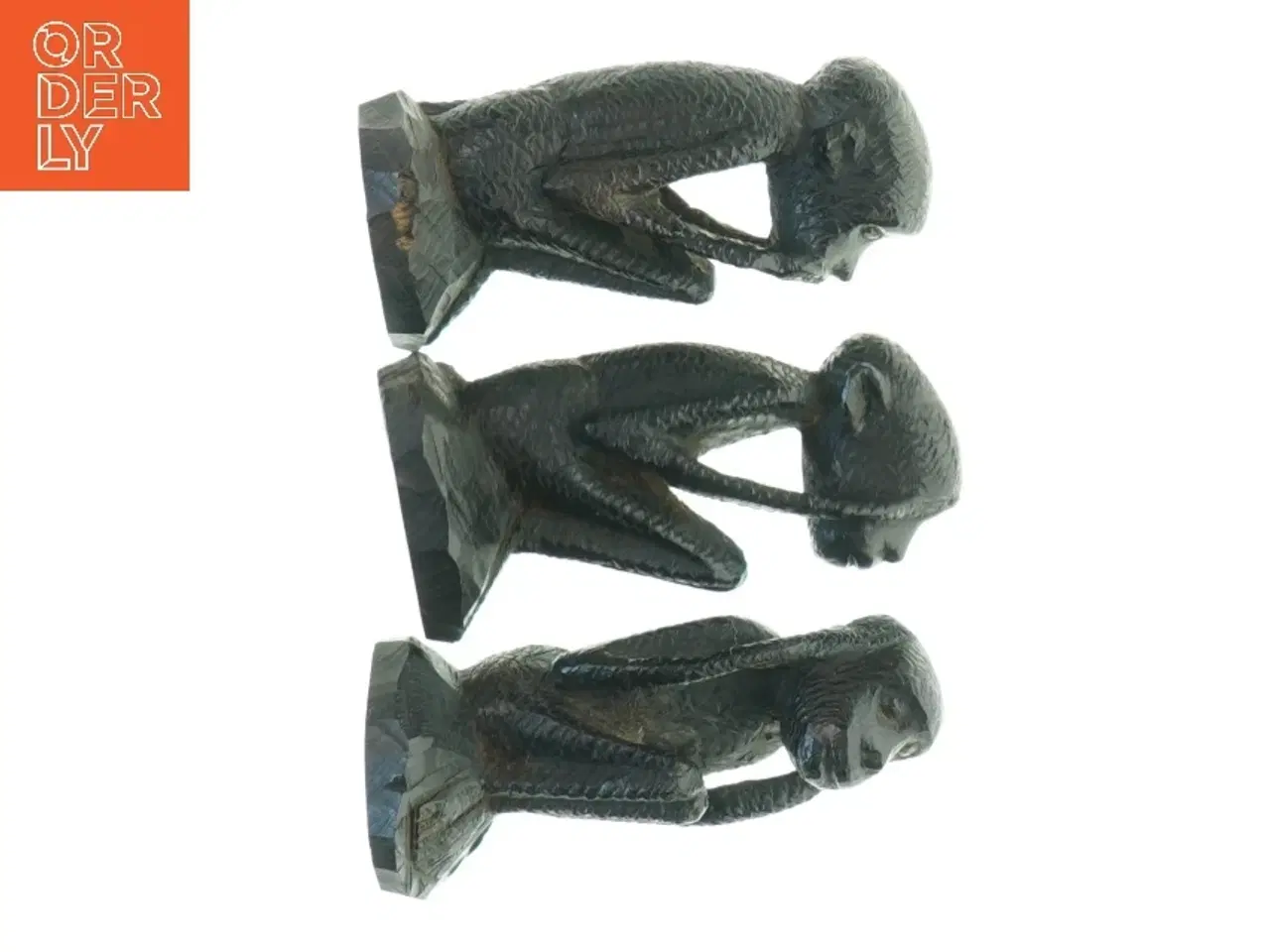 Billede 4 - Træfigure af tænkende person (str. 10 x 5 cm)