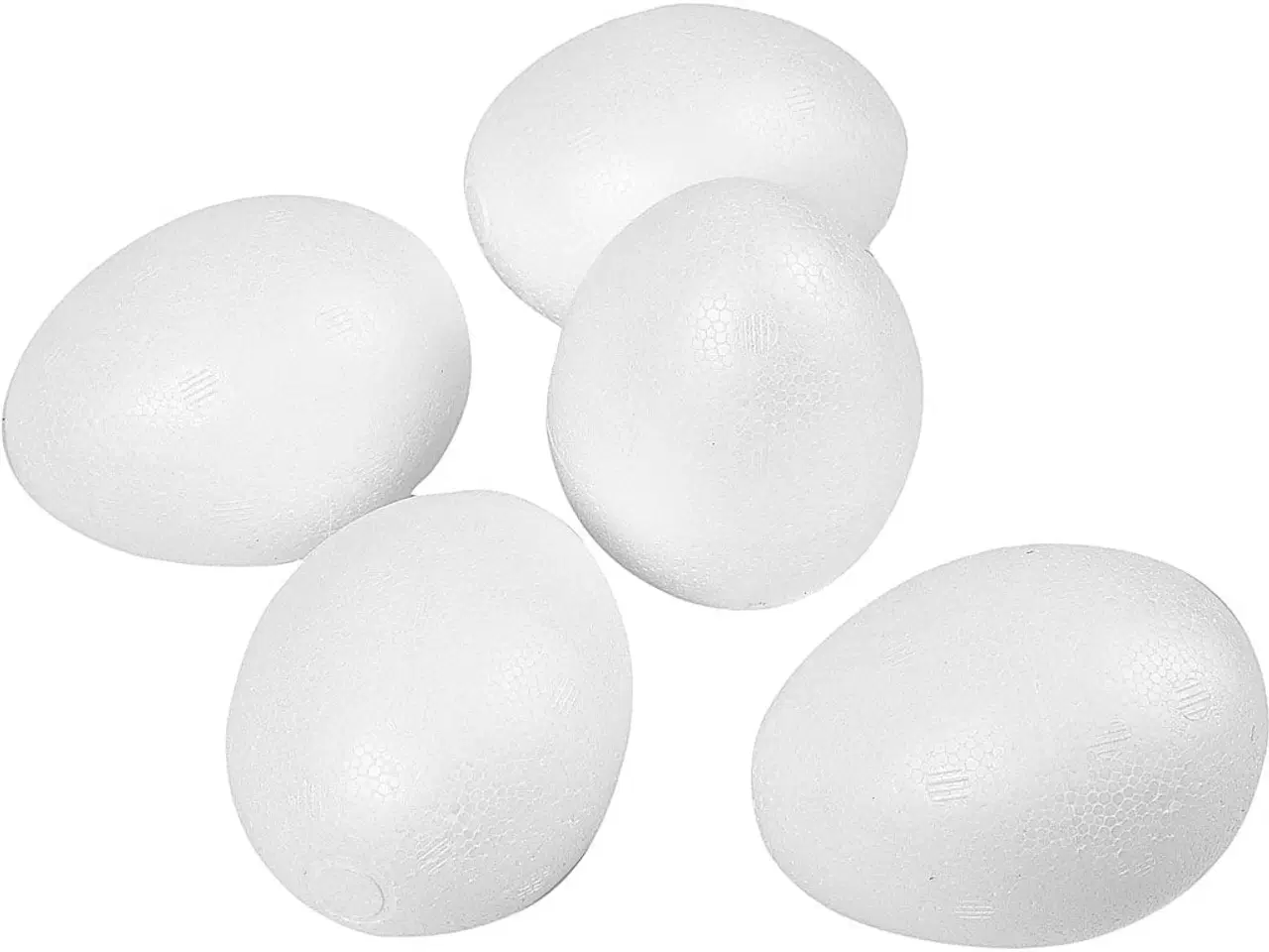 Billede 1 - Hvide Styroporæg 8 cm - 50 stk. til Kreative Projekter