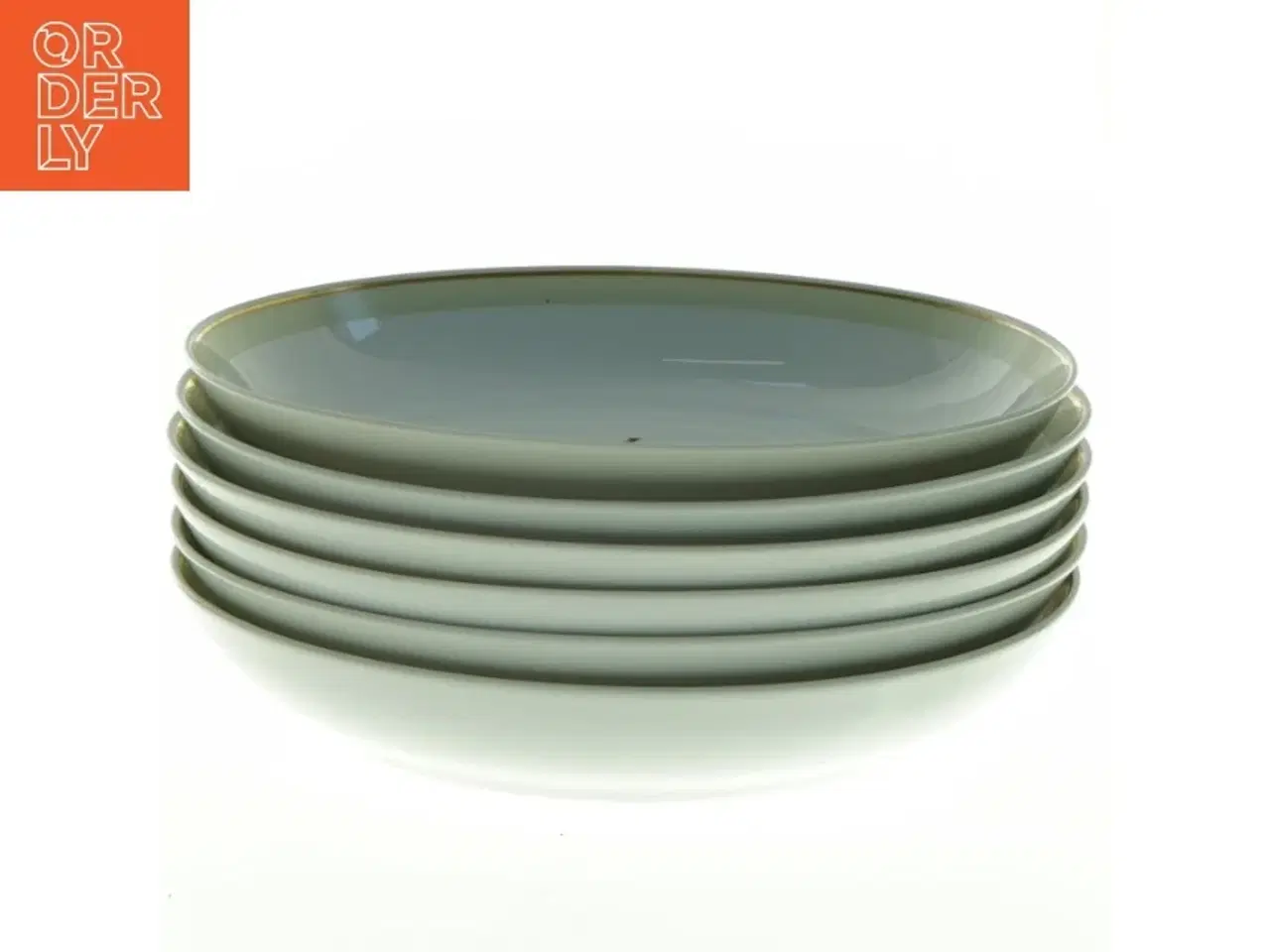 Billede 4 - Porcelænstallerkner med dekoration fra Lyngby (str. Diameter 20 cm)