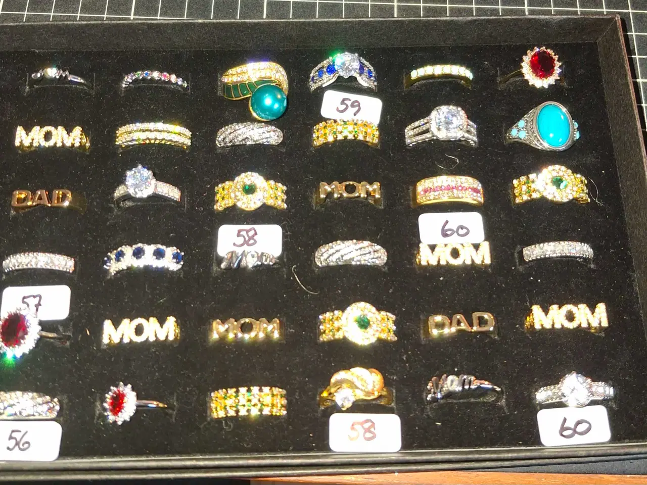 Billede 2 - Ringe med og uden rhinsten