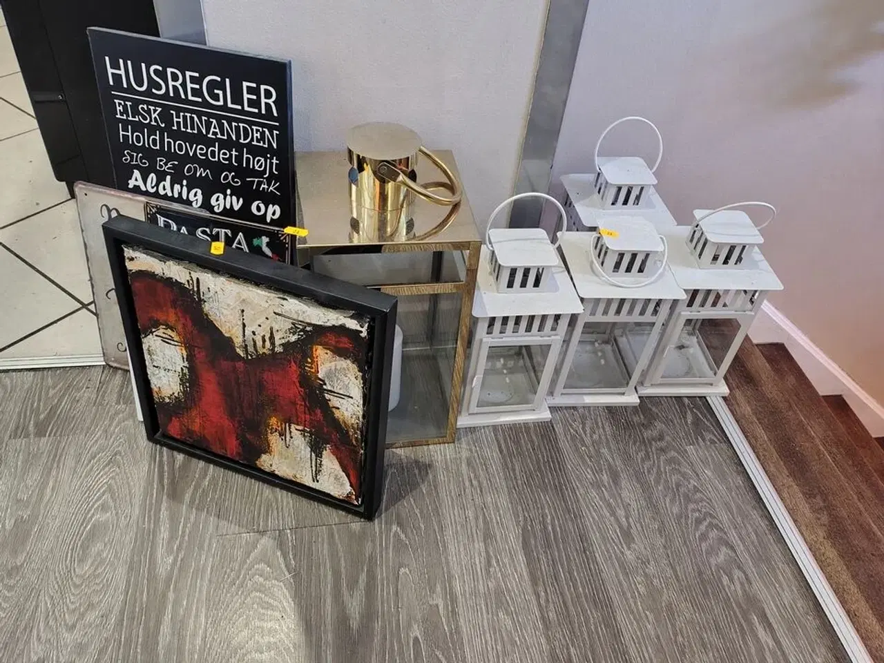 Billede 1 - Lanterner og små billeder/skilte