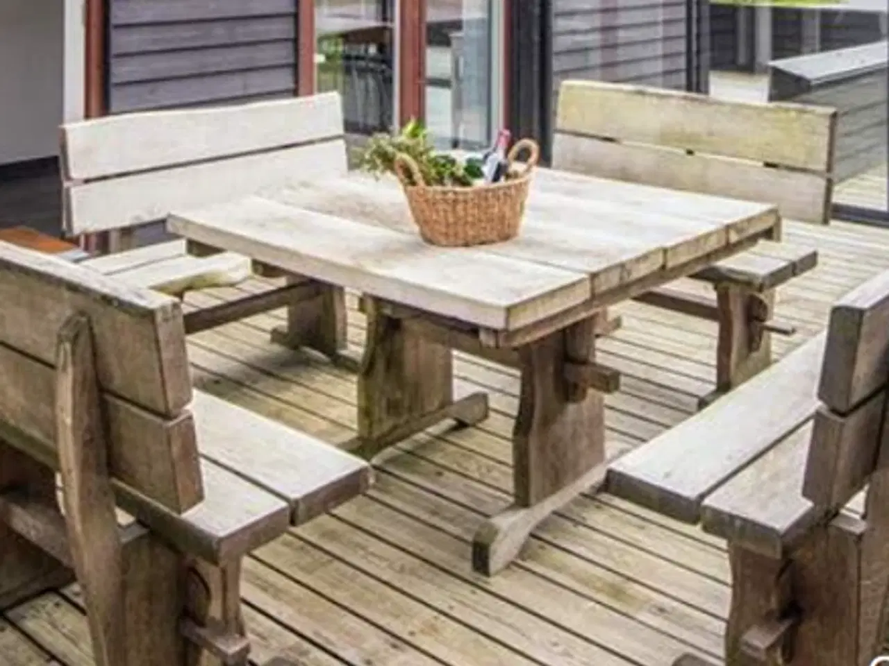 Billede 1 - havemøbelsæt til 8 personer - massiv eg