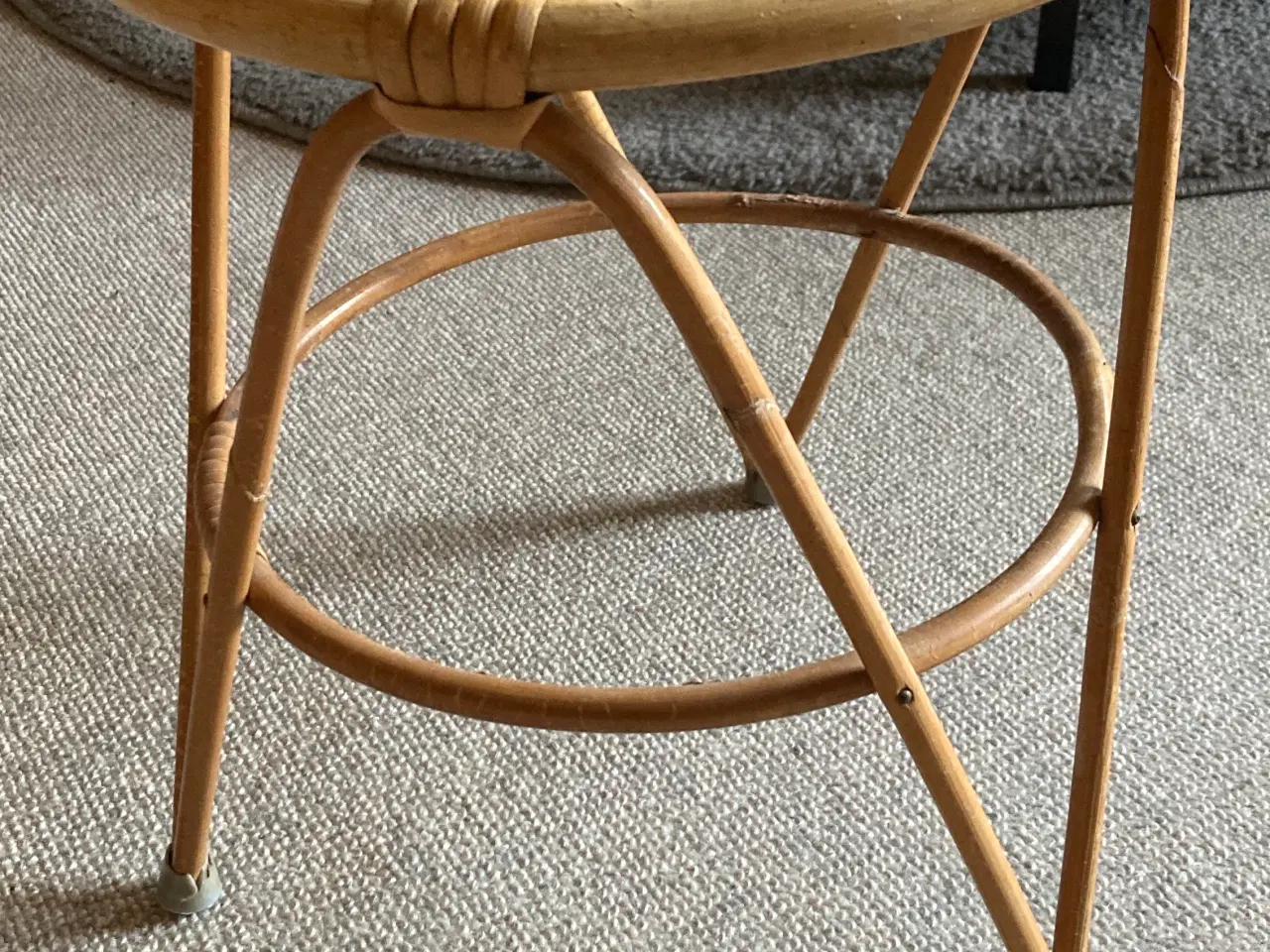 Billede 2 - Vintage blomsterbord (glas/bambus) sælges