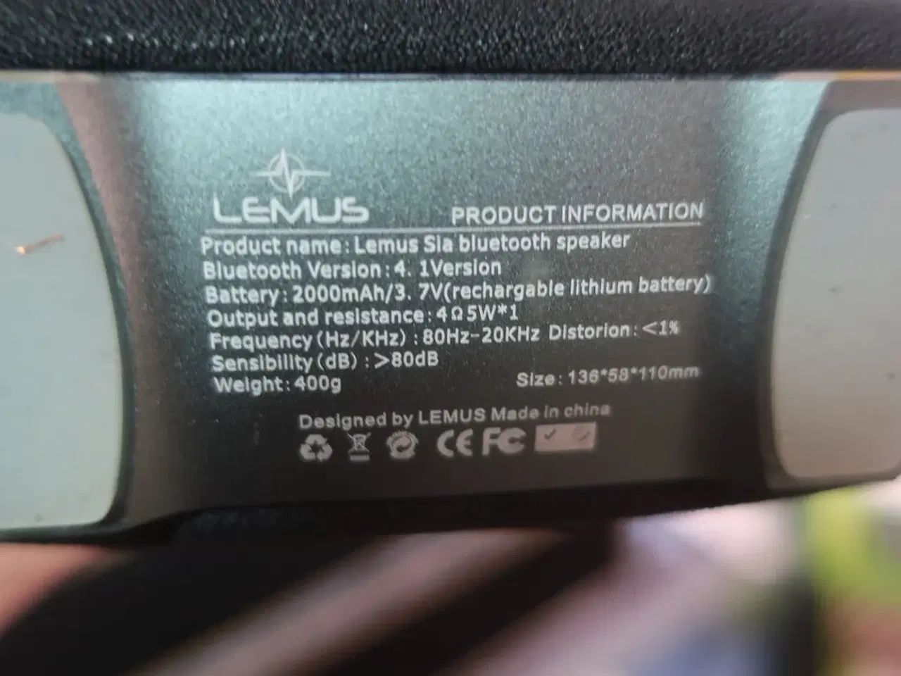 Billede 3 - Bluetooth-højtaler LEMUS SIA