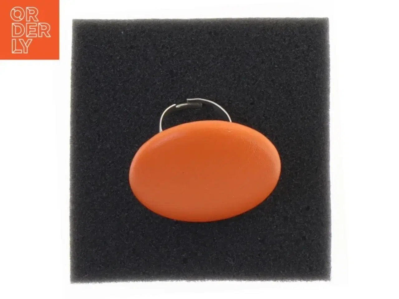 Billede 1 - Orange fingerring (str. Ø 4 cm)