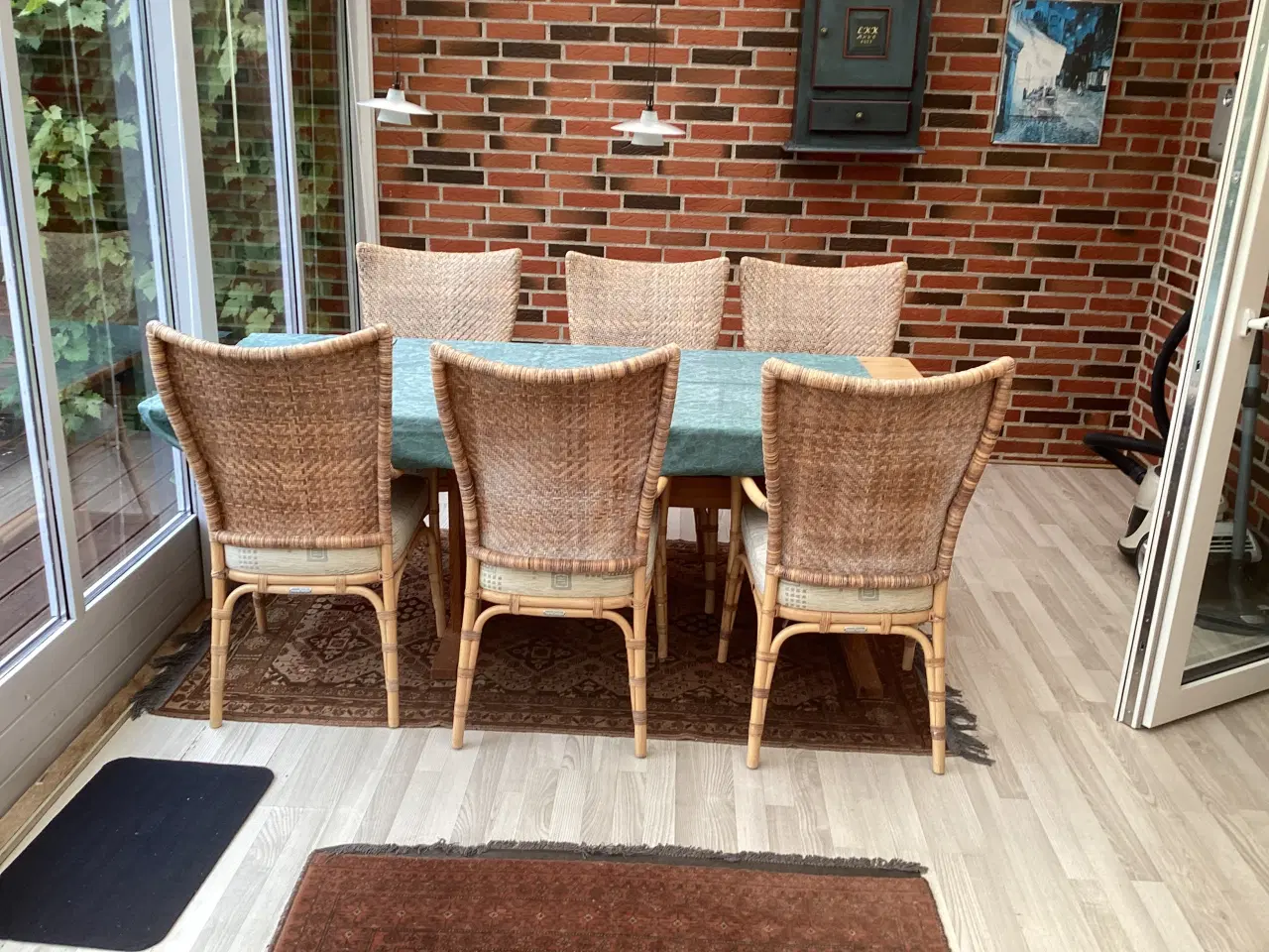 Billede 1 - spisebord med seks stole bambus 