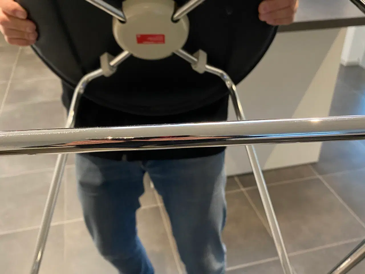 Billede 1 - Barstole Syver fuldpolstret sort læder