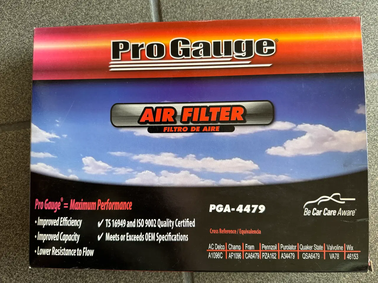 Billede 1 - Luftfilter Pro Gauge PGA 4479, TS 16949