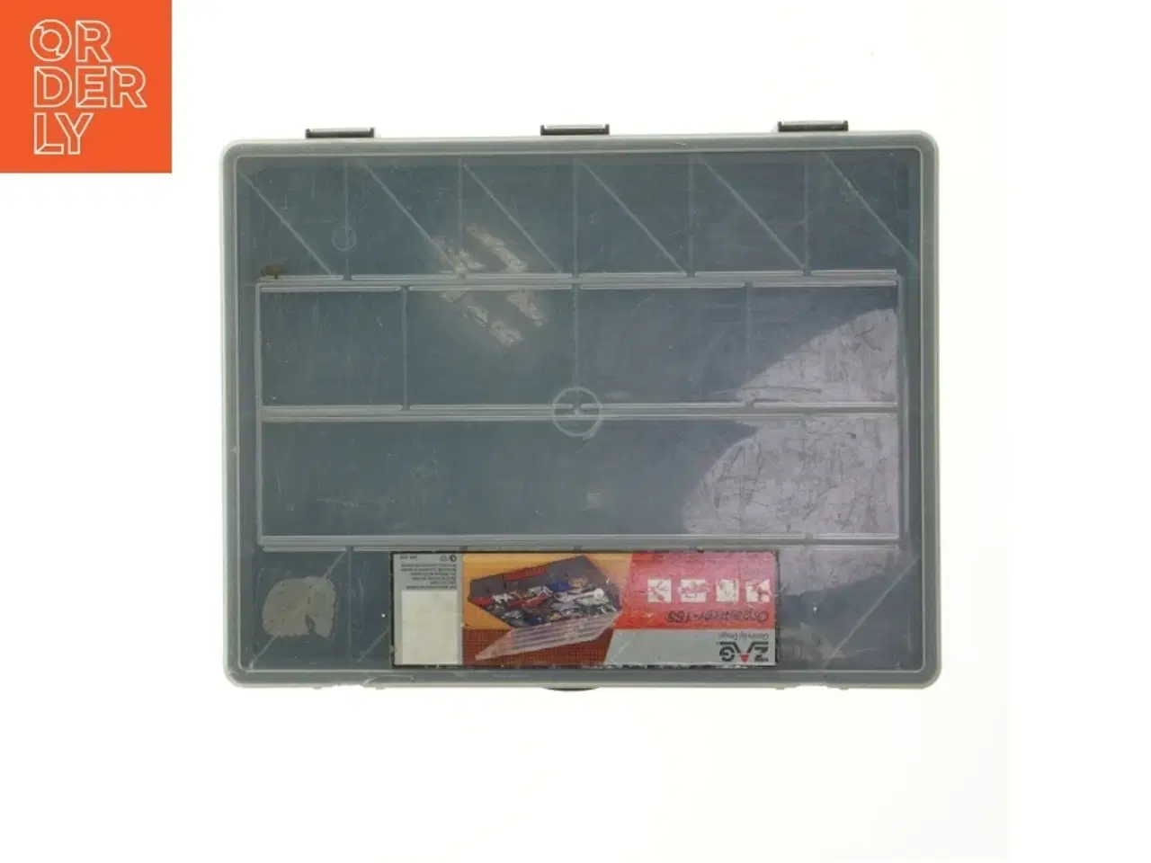 Billede 1 - Plastik opbevaringskasse med ruminddeling fra ZAG (str. 35x27 cm)