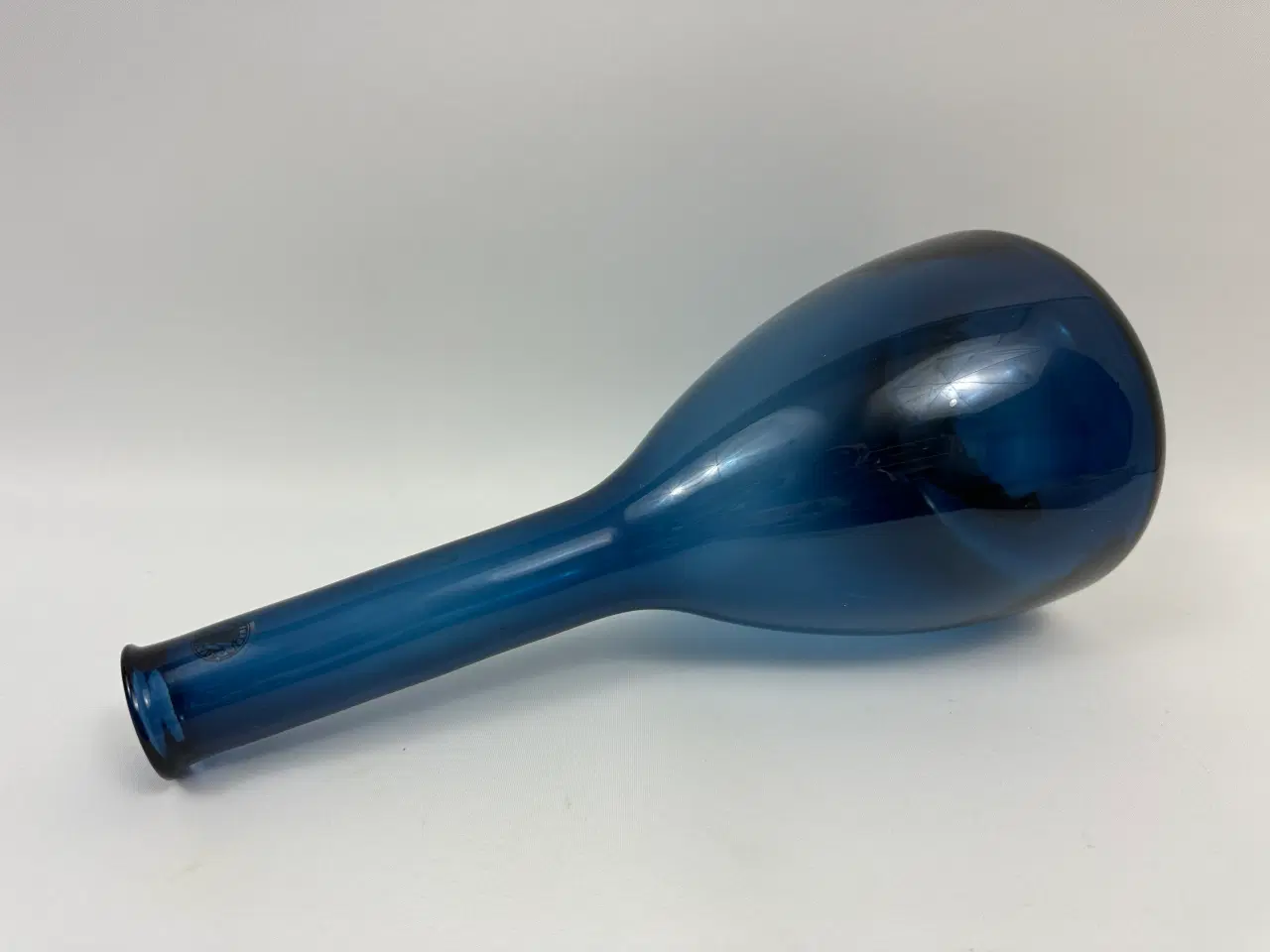 Billede 5 - Stor blå flaske / karaffel / vase (vintage)