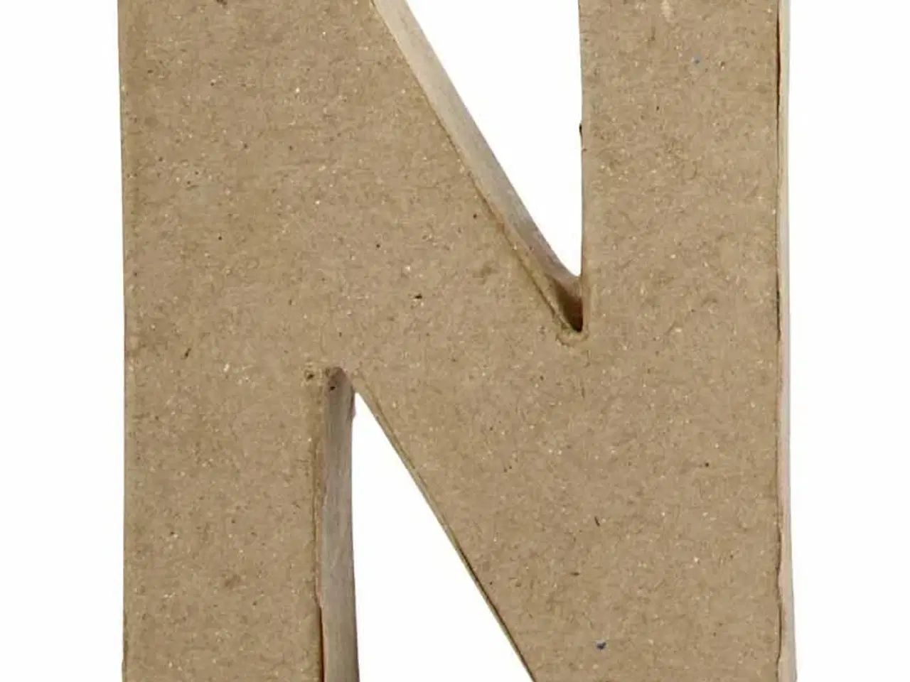 Billede 1 - Håndlavet Bogstav N i Papmaché - 10 cm
