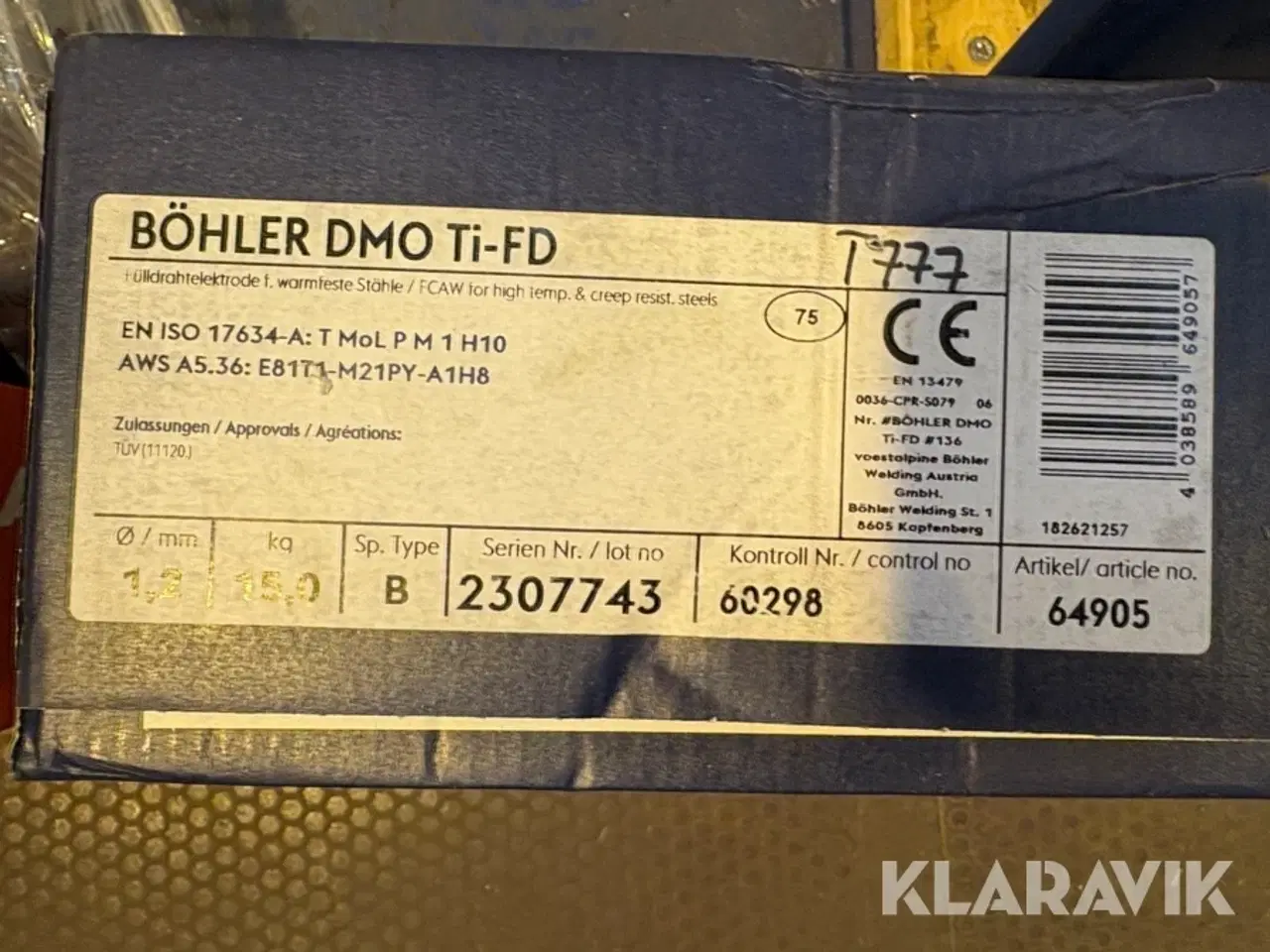 Billede 2 - Svejsetråd Böhler DMO Ti-FD