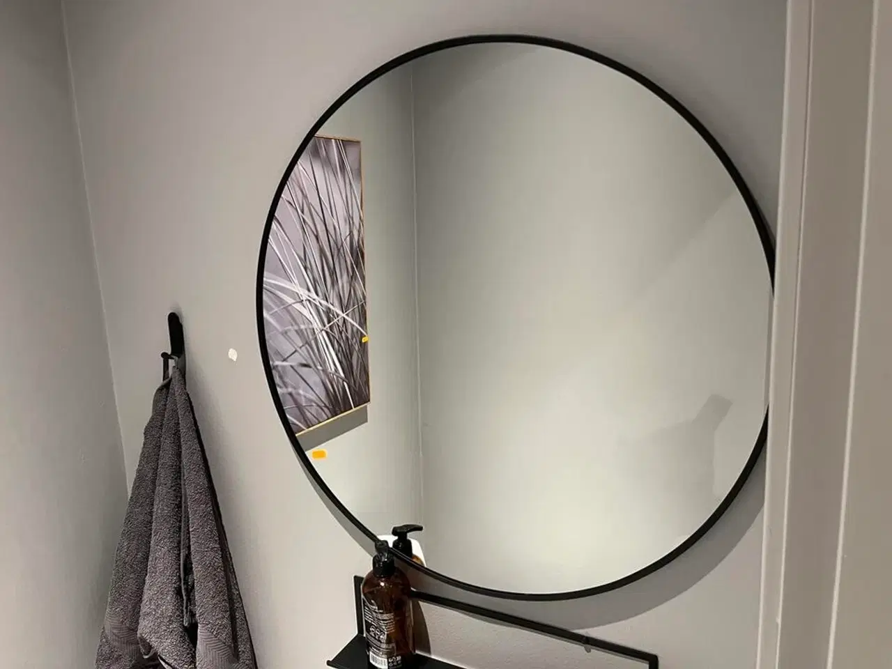 Billede 1 - Toiletspejl, Billede, Knage, Hylde