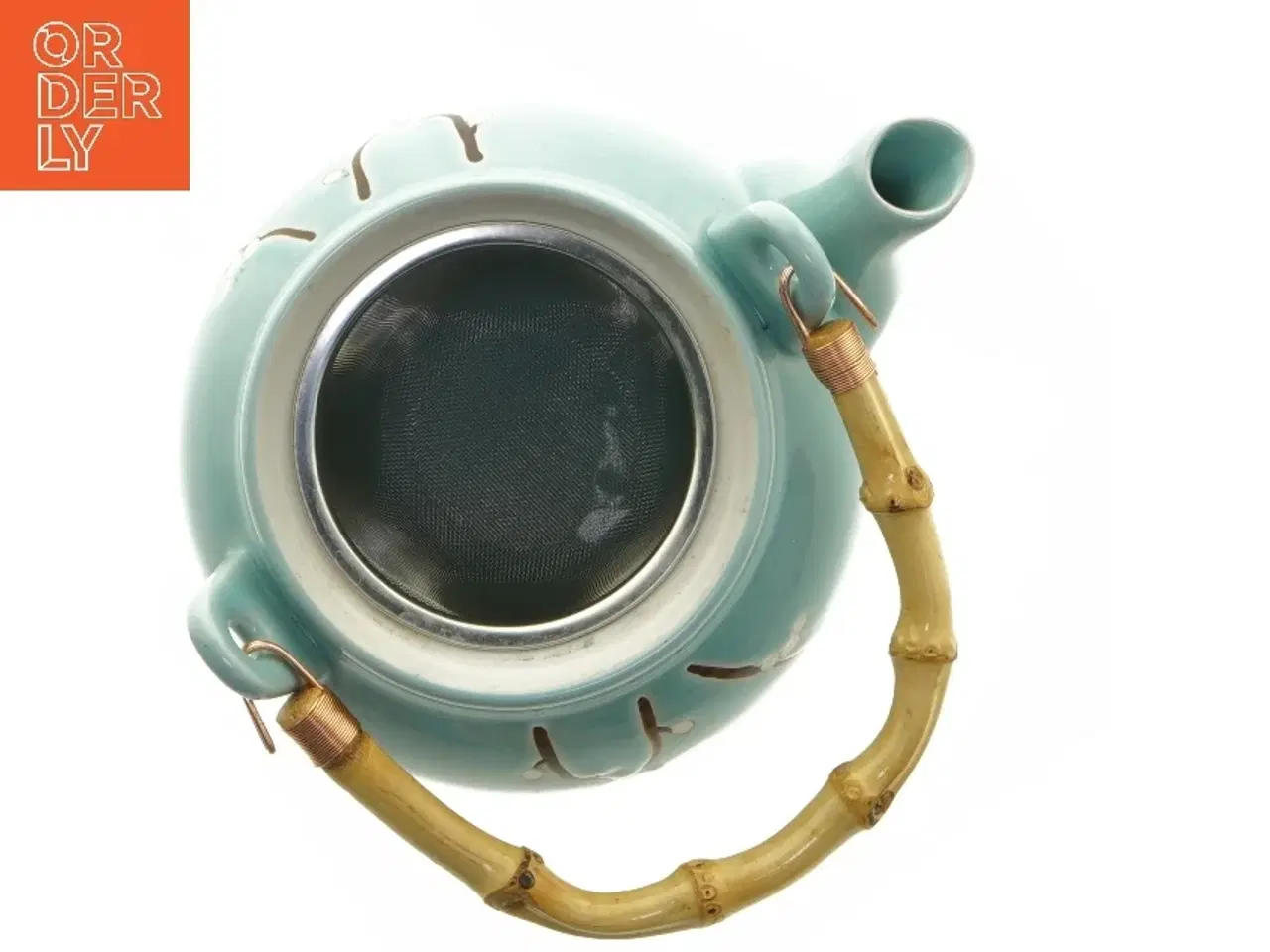 Billede 4 - Keramik tekande med blomstermotiv fra Tiger (str. Ø 15 cm)