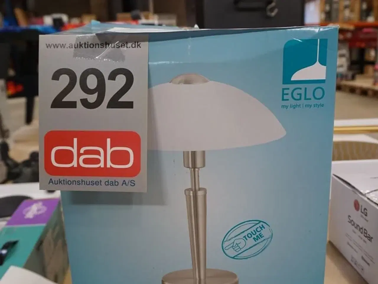 Billede 3 - Eglo Solo 1 bordlampe, nikkel, hvid