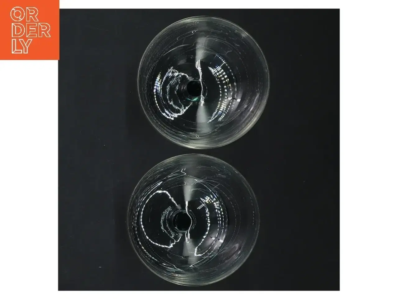 Billede 2 - To glas dessertskåle (str. ø 8 cm, 2 styk cm)