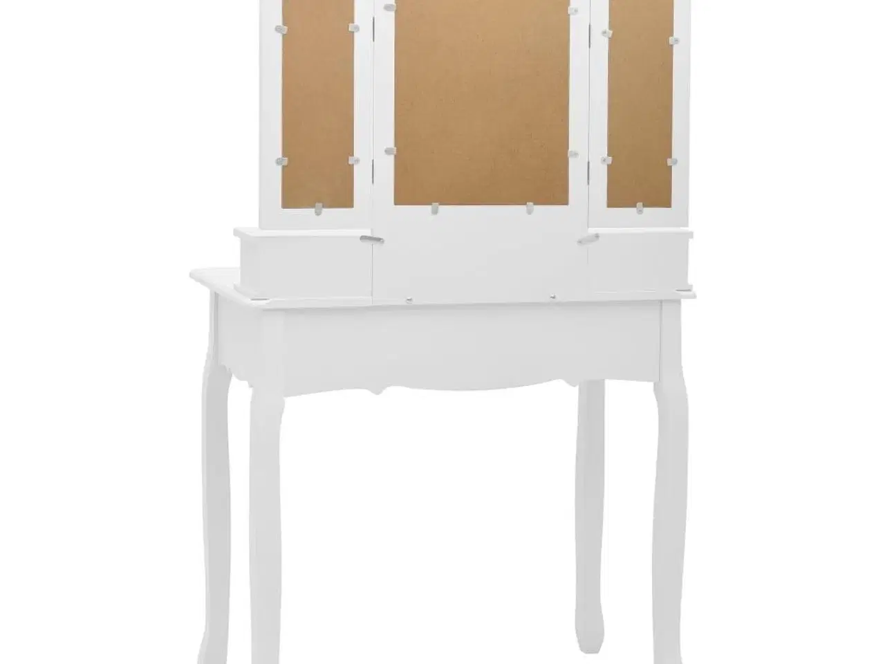 Billede 5 - Sminkebordssæt med taburet 80x69x141 cm kejsertræ hvid