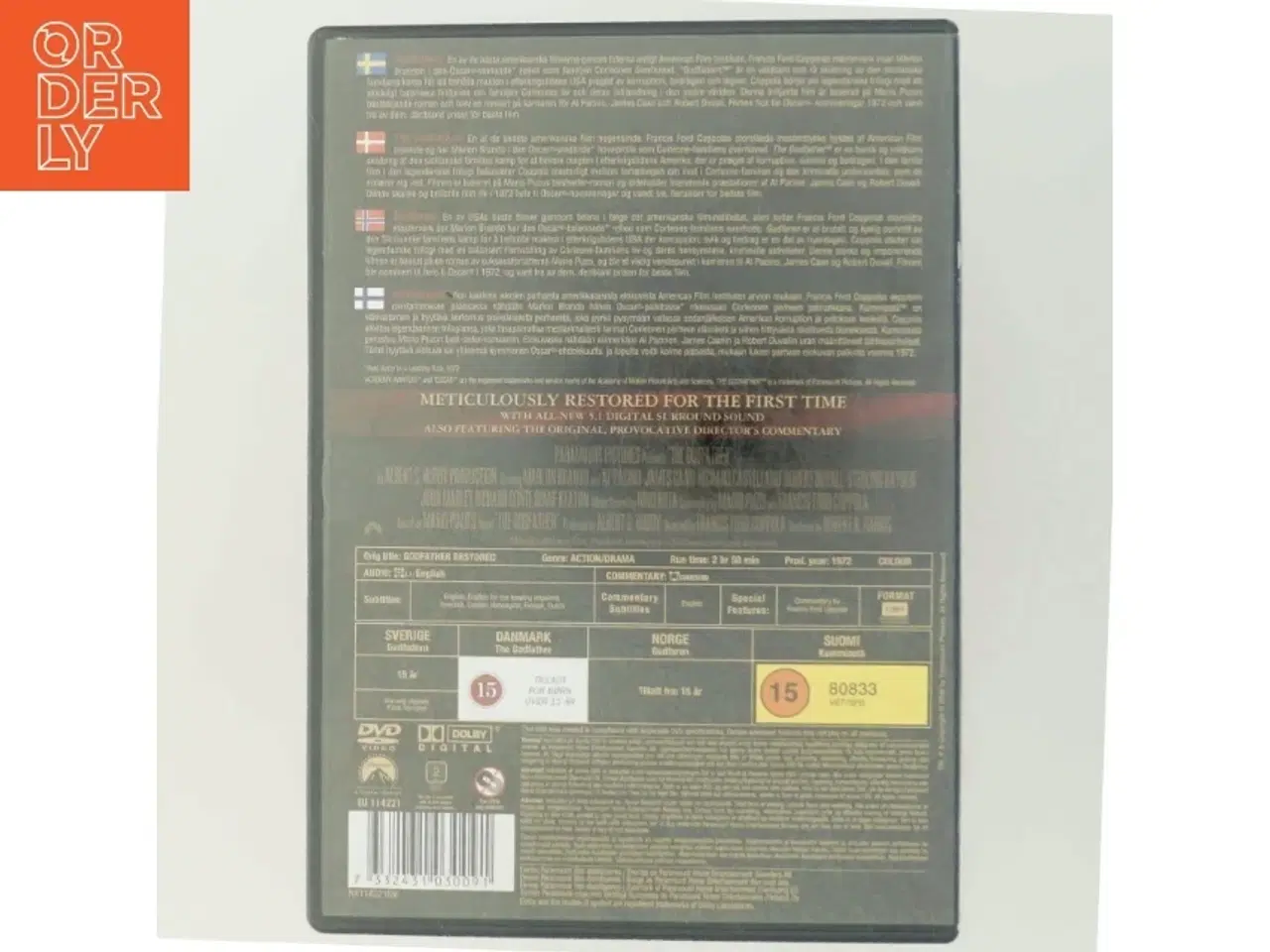 Billede 3 - GODFATHER RESTORED (Dvd)