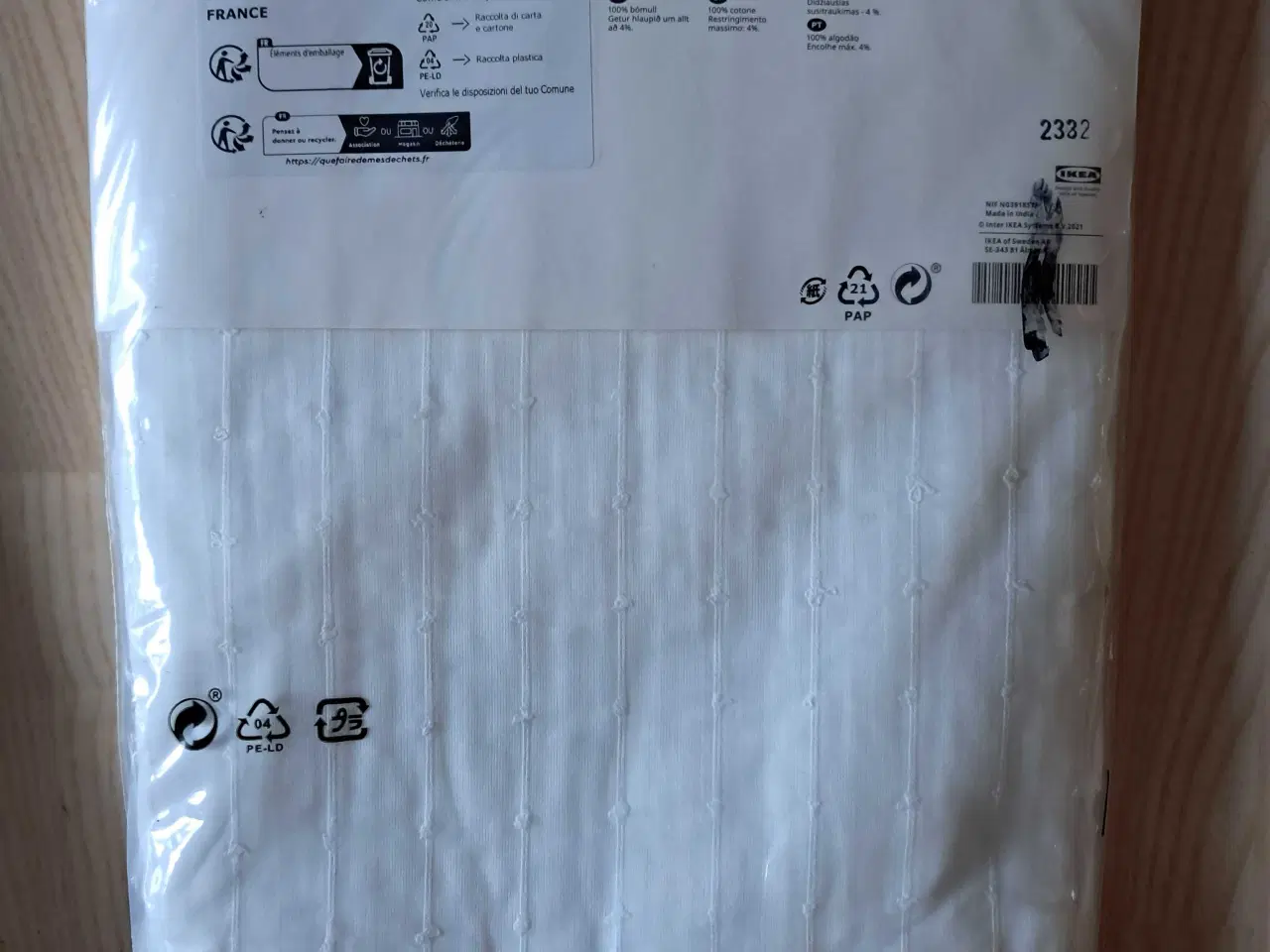 Billede 3 - Gardiner, hvide, MATILDE, Ikea 5 stk.