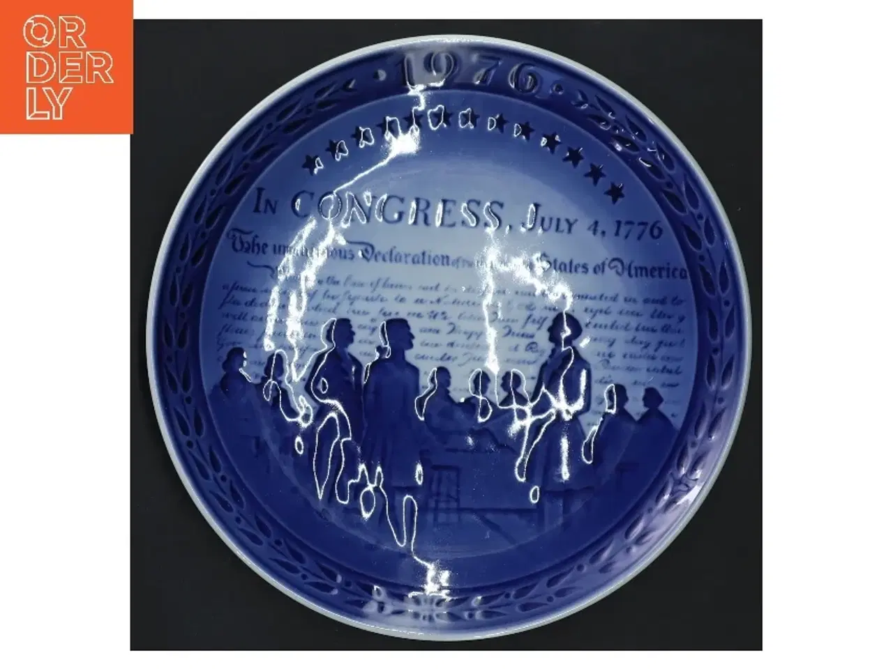 Billede 1 - Commemorative tallerken 1776-1976 fra Royal Collection (str. Ø 18,5 cm)