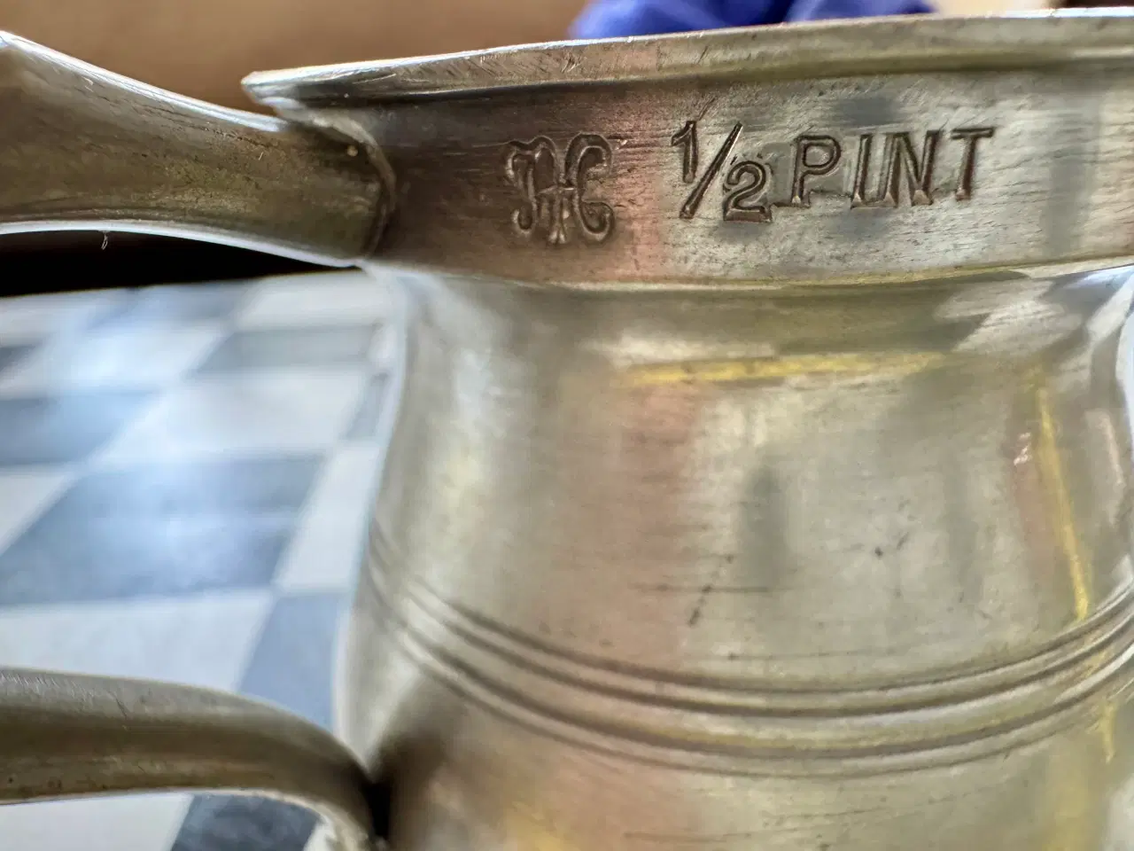 Billede 2 - Tin krus, 100år gammelt
