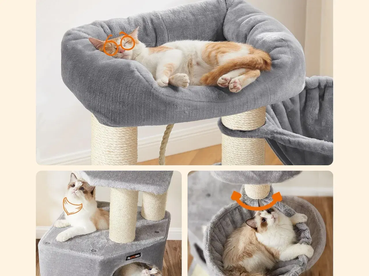 Billede 4 - Kattetræ til store katte – FEANDREA PCT002N01, greige