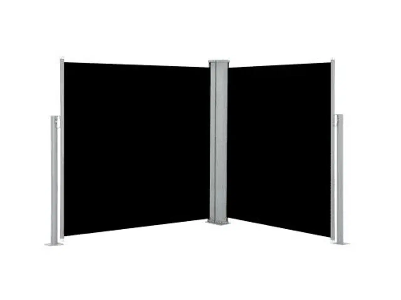 Billede 7 - Sammenrullelig sidemarkise 160x600 cm sort