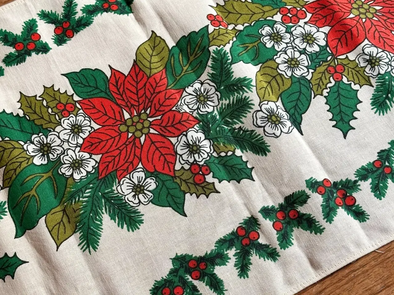 Billede 2 - Retro bordløber m print, 127 x 33 cm