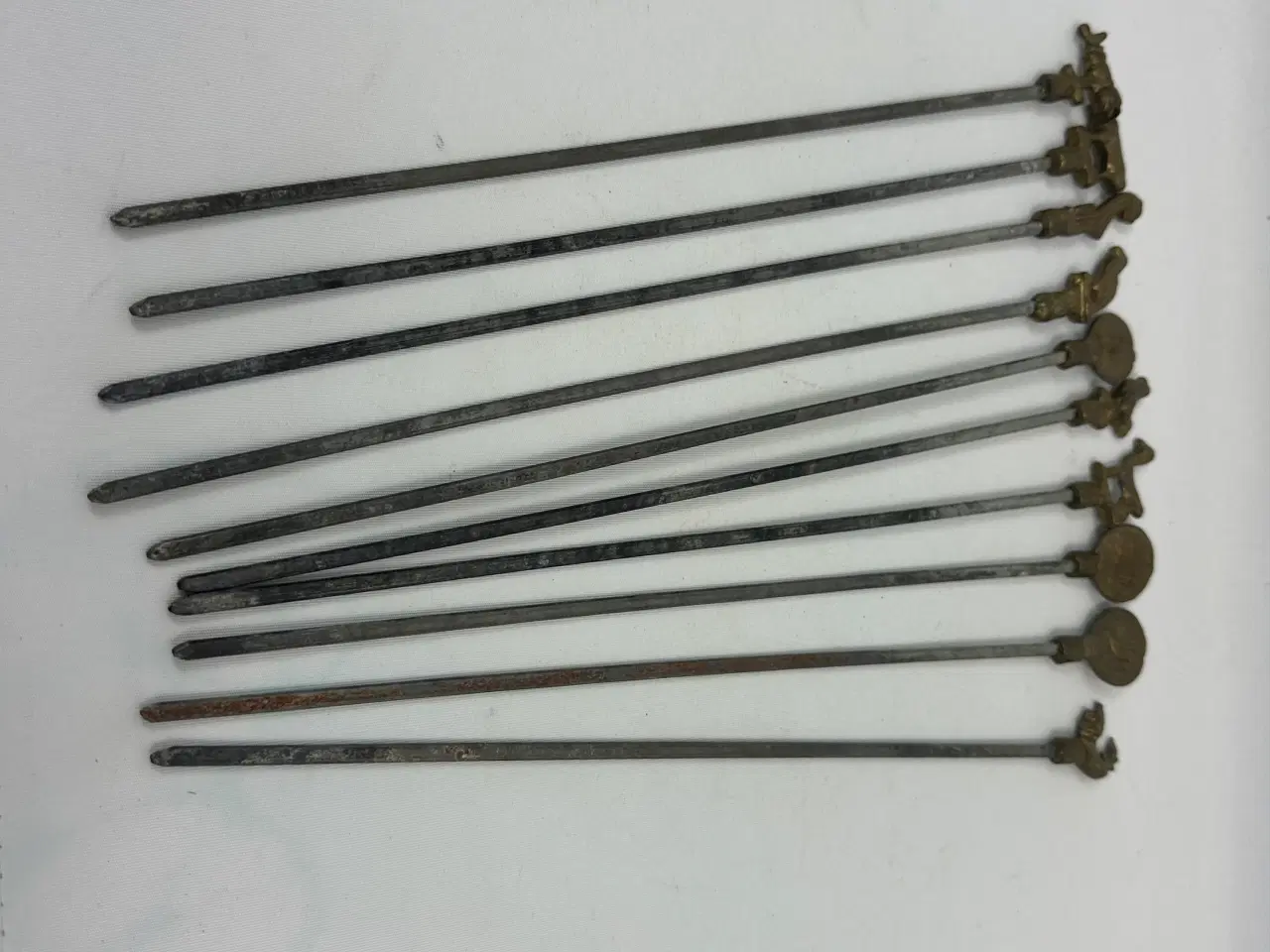 Billede 1 - Vintage kebabspyd / spyd med messing top