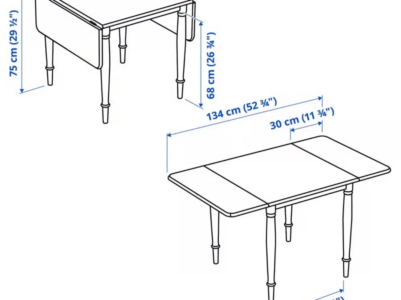Billede 6 - Spisebord - med fold ud