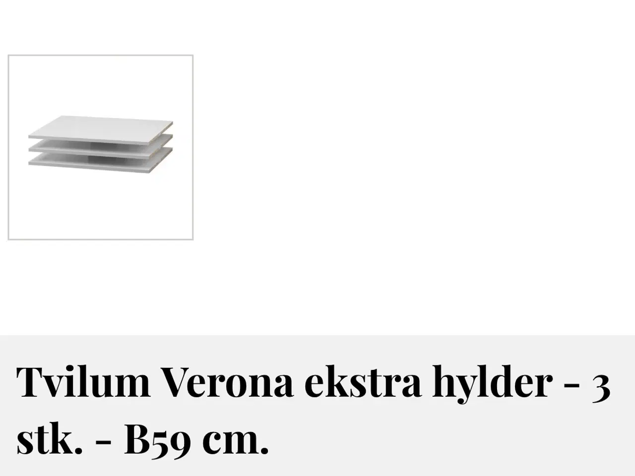 Billede 6 - Tvilum garderobeskab m. skydedøre og ekstra hylder